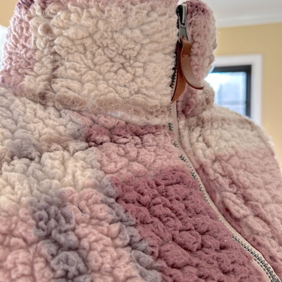 Thread + Supply Dusty Rose Plaid Fleece Pullover Women’s Size XS - Picture 6 of 9